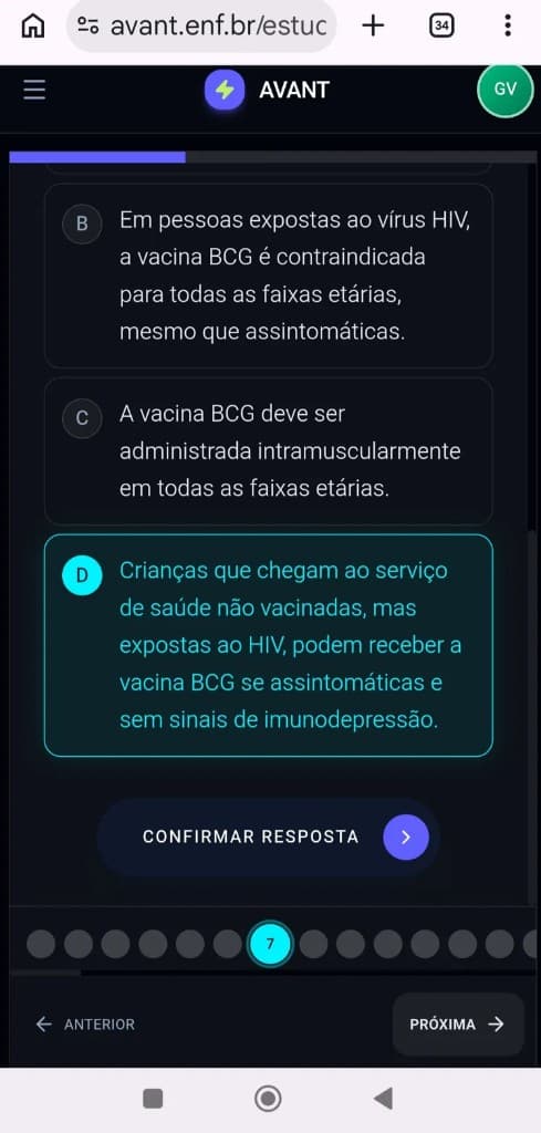 Você escolhe sua resposta